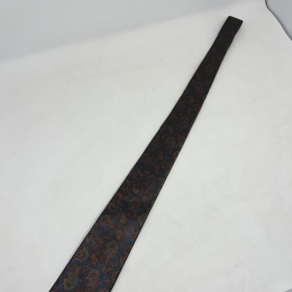 Oscar de la Renta Silk Men's Tie Paisley Lightweight Mulitcolor Hand-Sewn - Picture 3 of 11